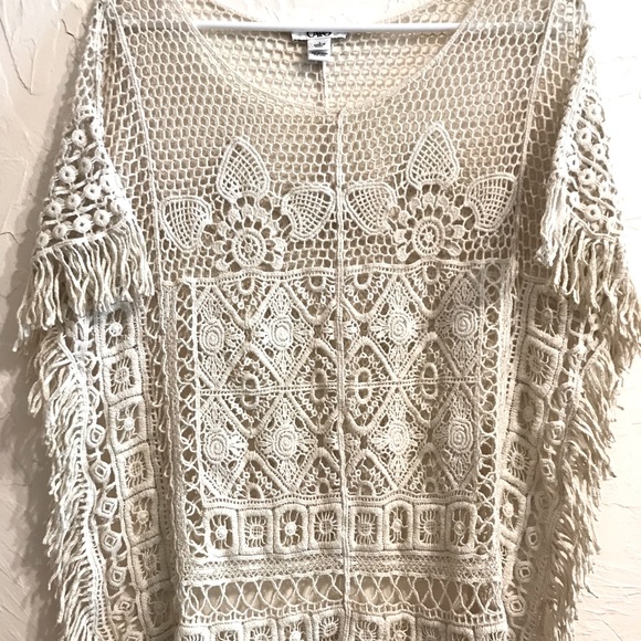 Cato Tops - CATO Women’s L Crocheted Shirt Like New